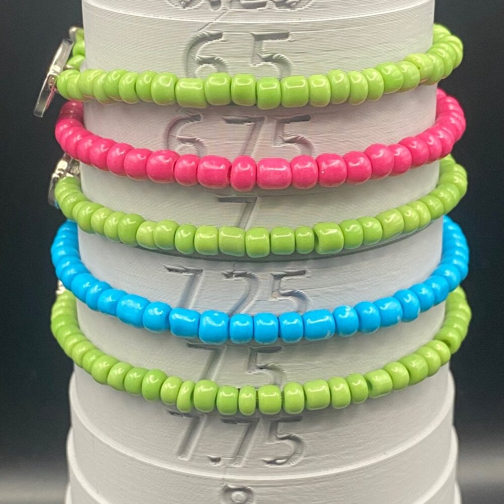 Powderpuff Girls Beaded Bracelets Lot 5 Blossom Bubbles Buttercup Cosplay Fan - Picture 3 of 8